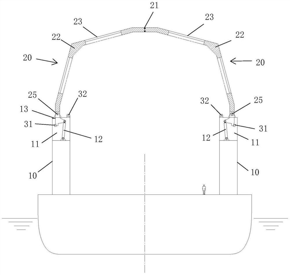 Cargo hold cover for large ship