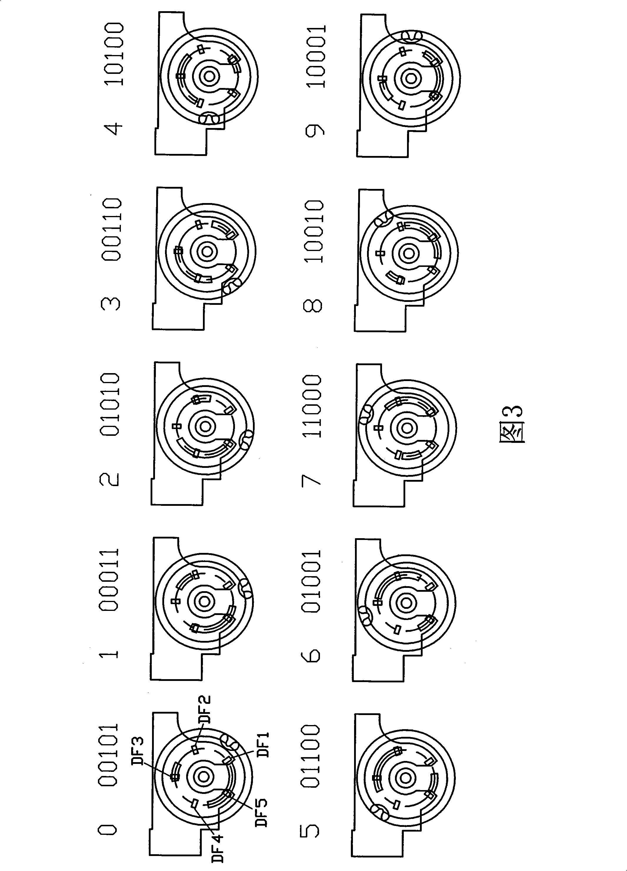 Photoelectric coding counting device and photoelectric coding counter