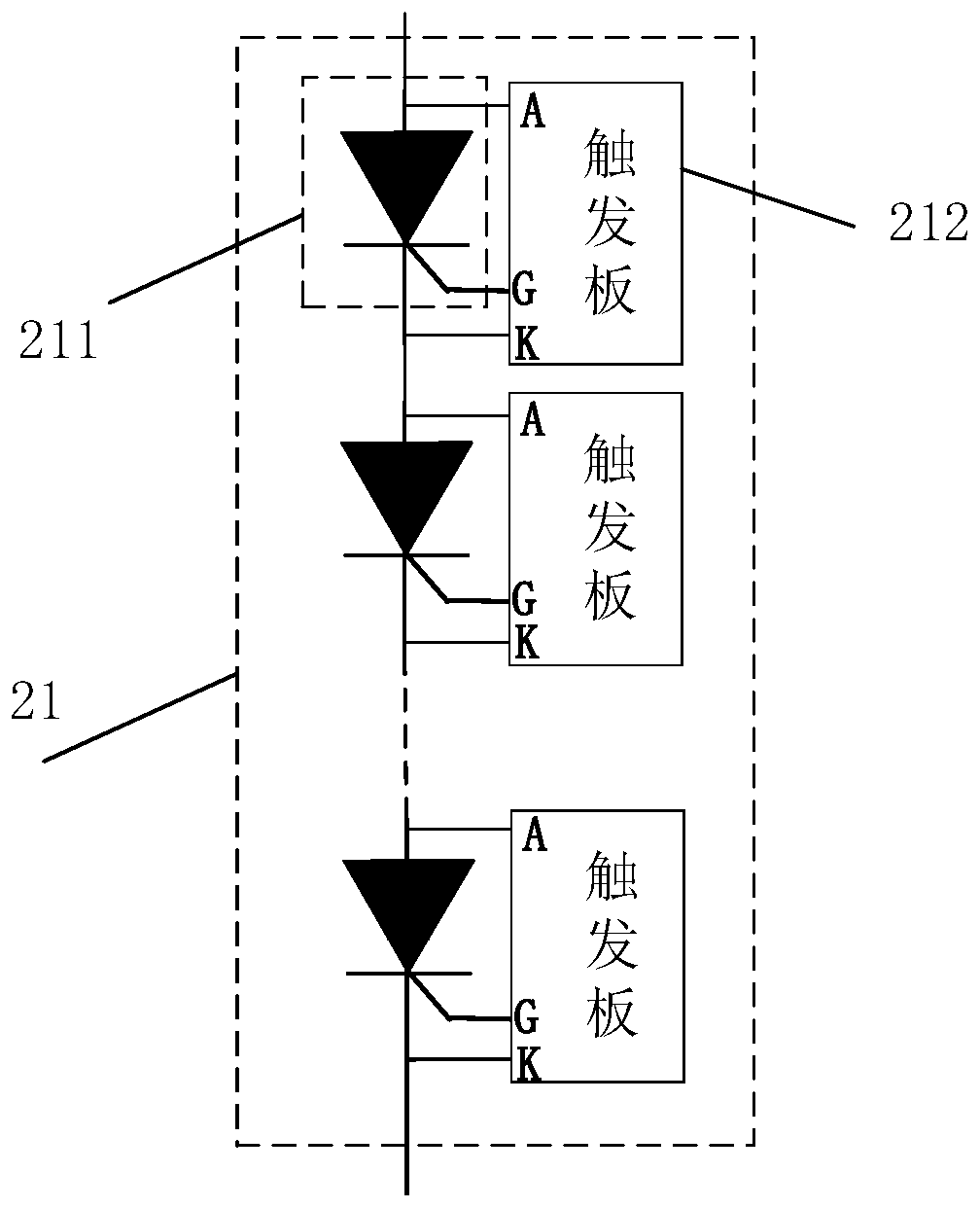 DC controllable lightning arrester device