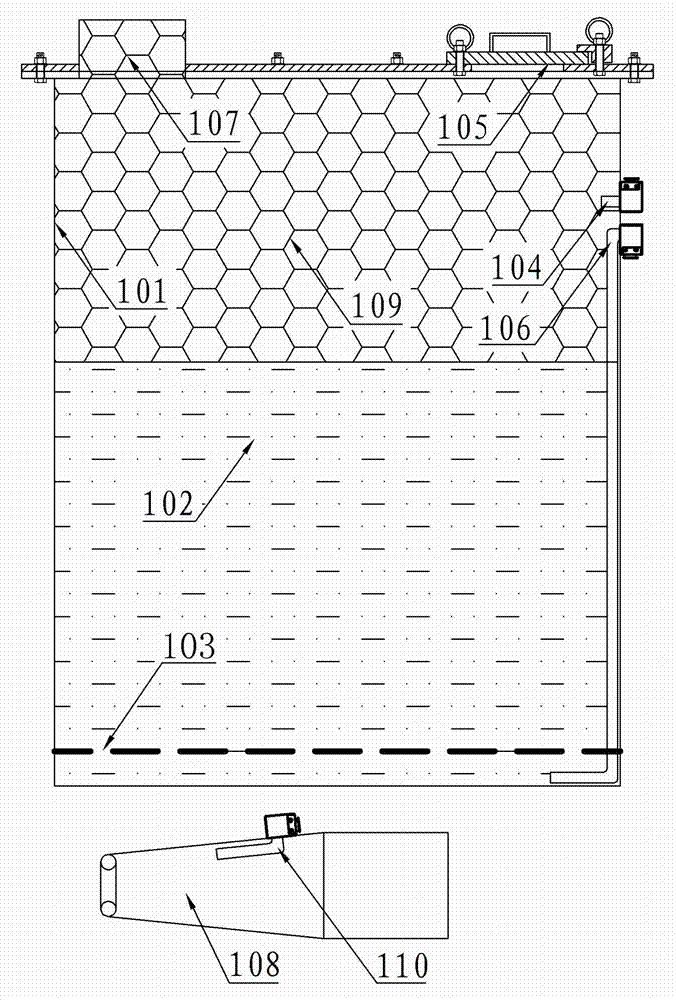 Foam dust-fall explosion prevention device