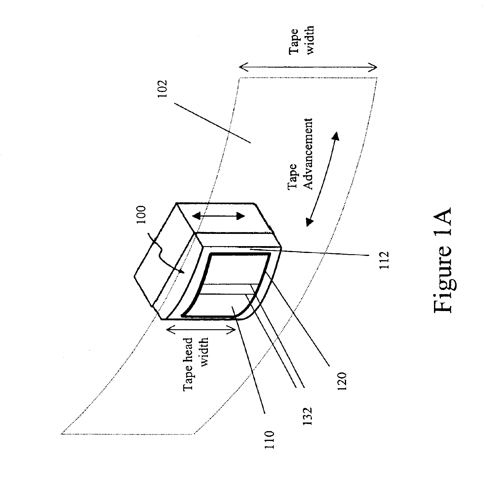 Tape head with thin support surface and method of manufacture