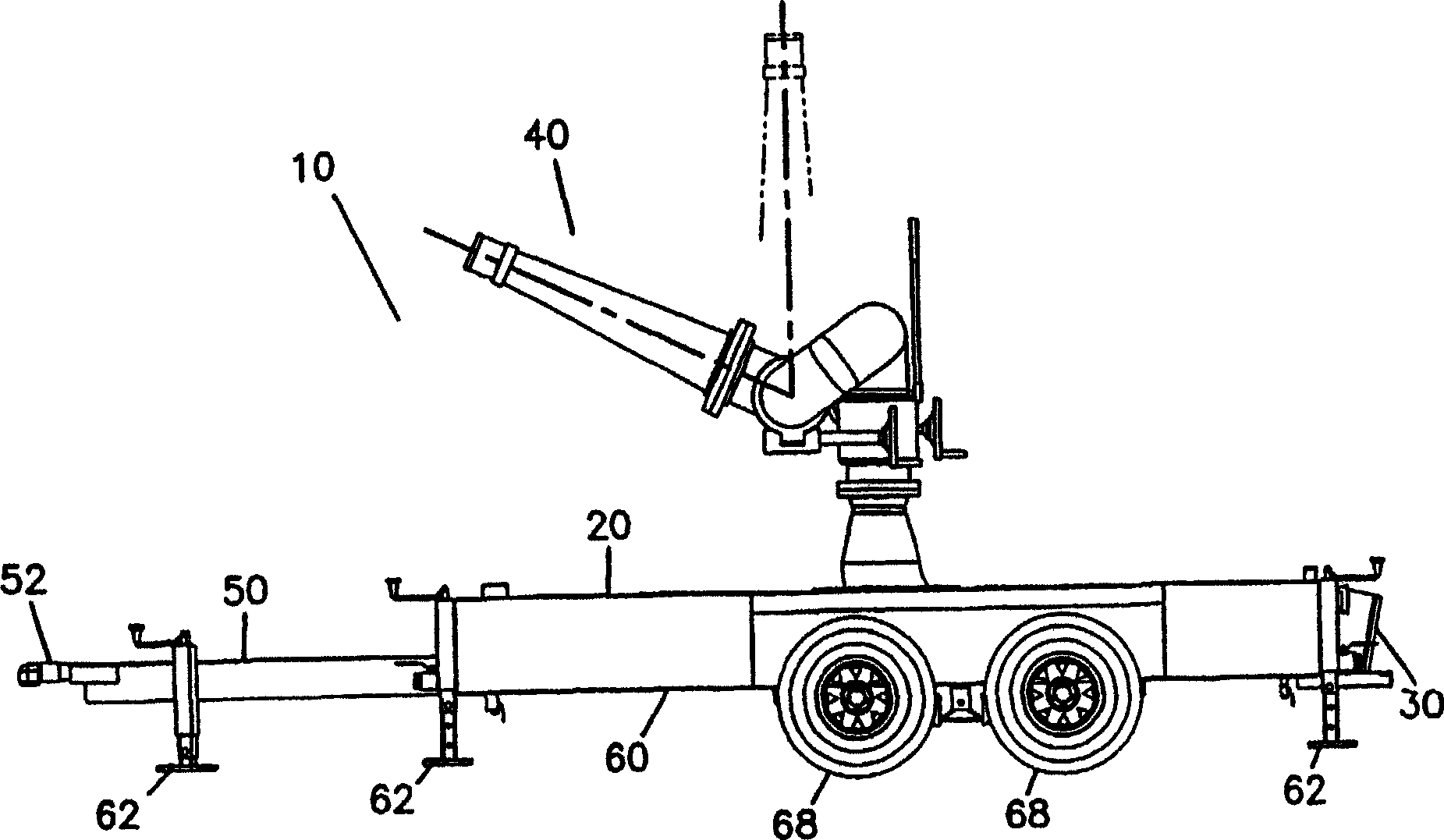 High flow mobile fire fighting system