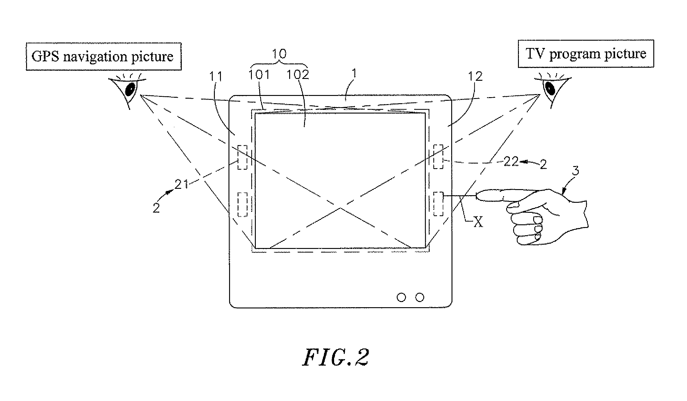 Dual-view display device operating method