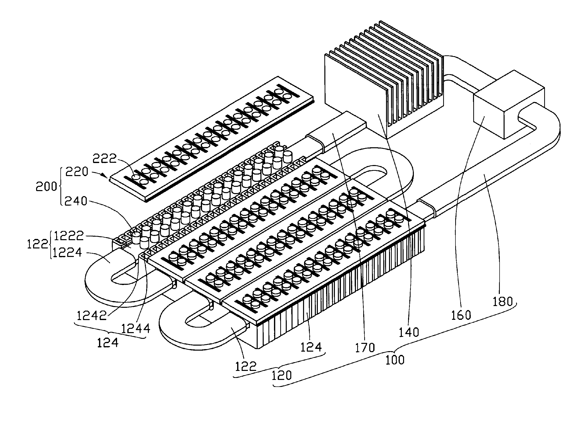 Heat dissipation device for light emitting diode module