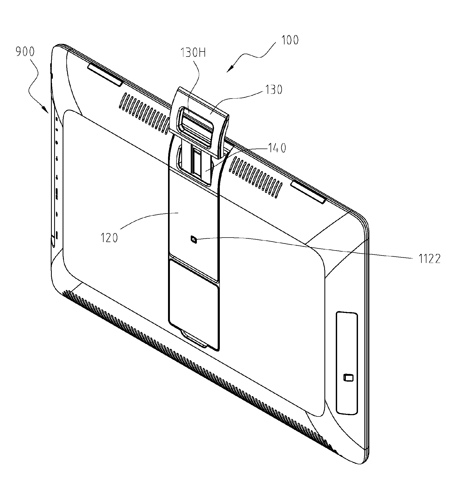 Handle structure and electronic apparatus having same handle structure