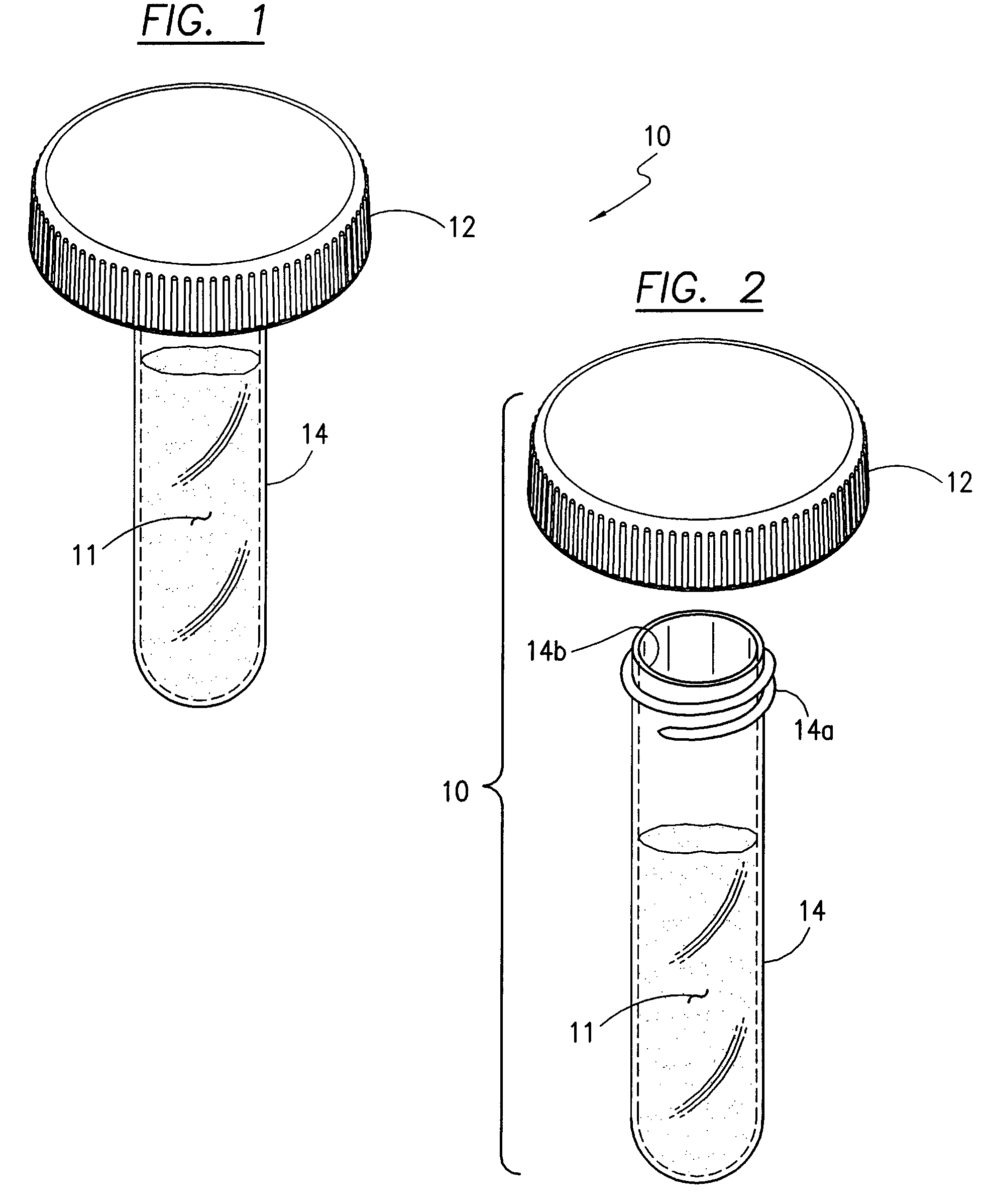Inner container attachable to primary container cap