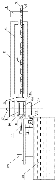 Continuous pressurizing oil-injection quenching device