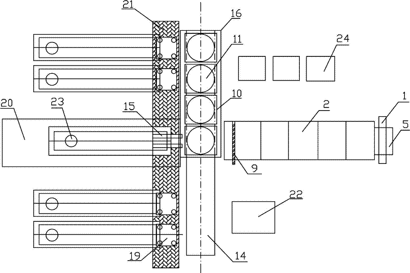 Continuous pressurizing oil-injection quenching device