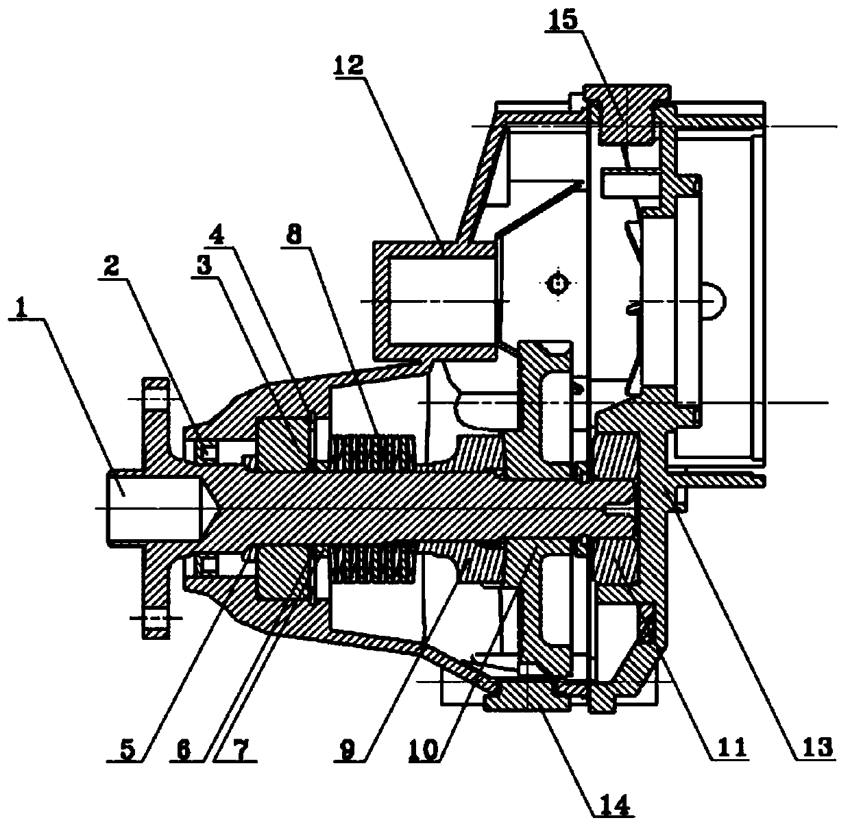 Speed reducer for two-stroke aviation piston engine used for small and medium-sized UAV