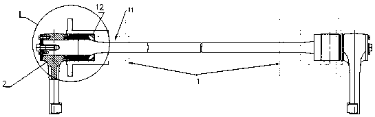 Mounting method of torsion bar component and torsion bar component mounting structure