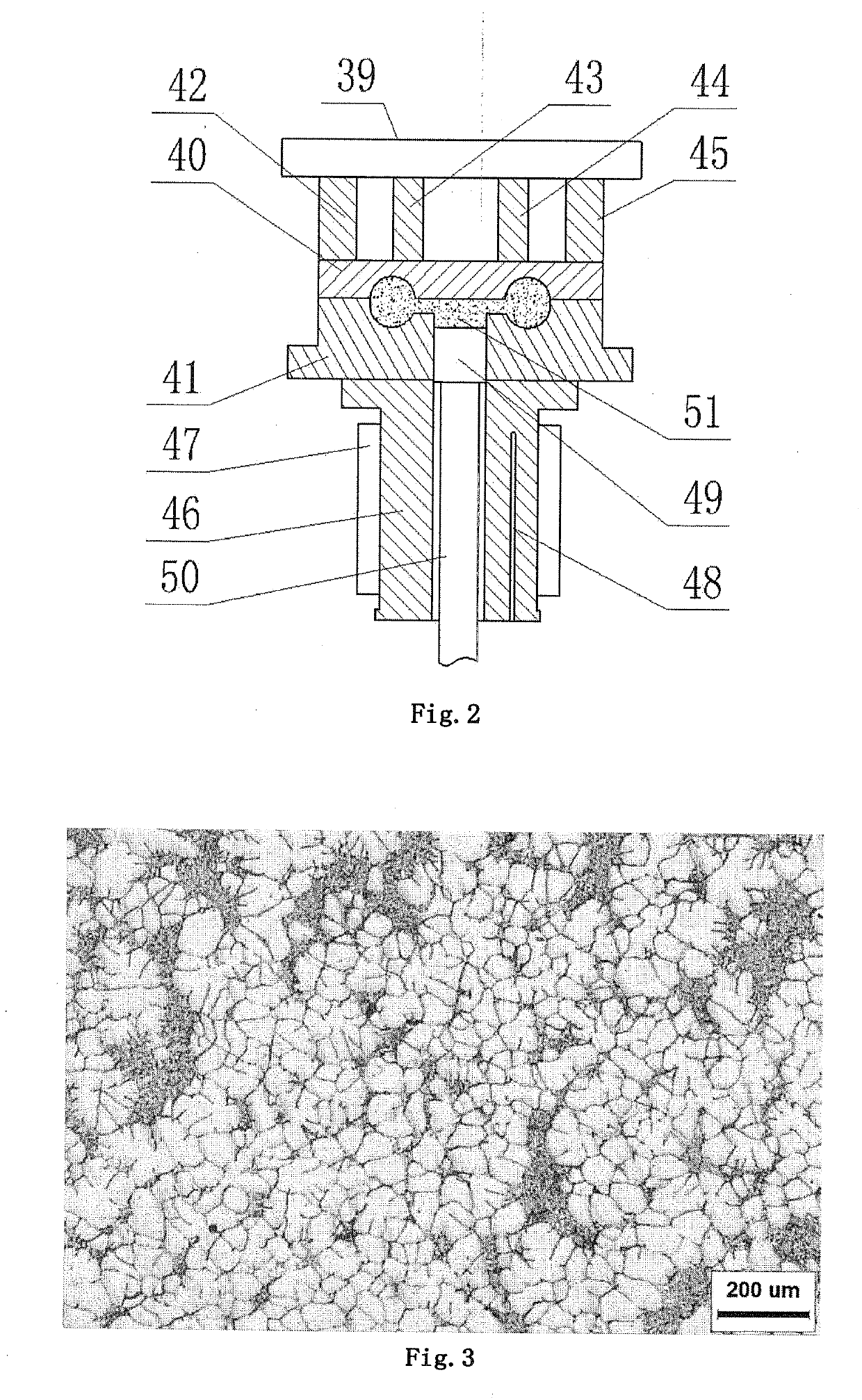 Method of semi-solid indirect squeeze casting for magnesium-based composite material