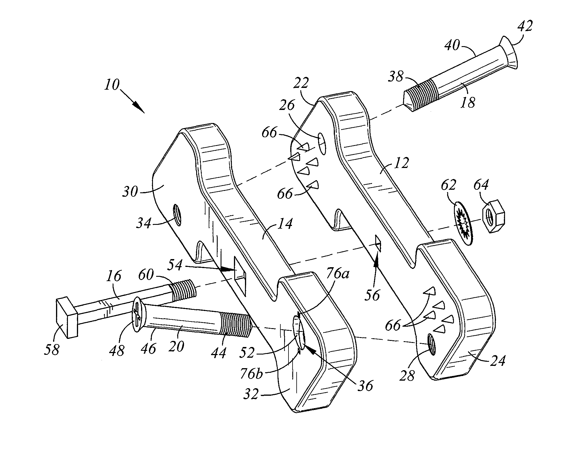 Spinal implant device with fixation plates and lag screws and method of implanting