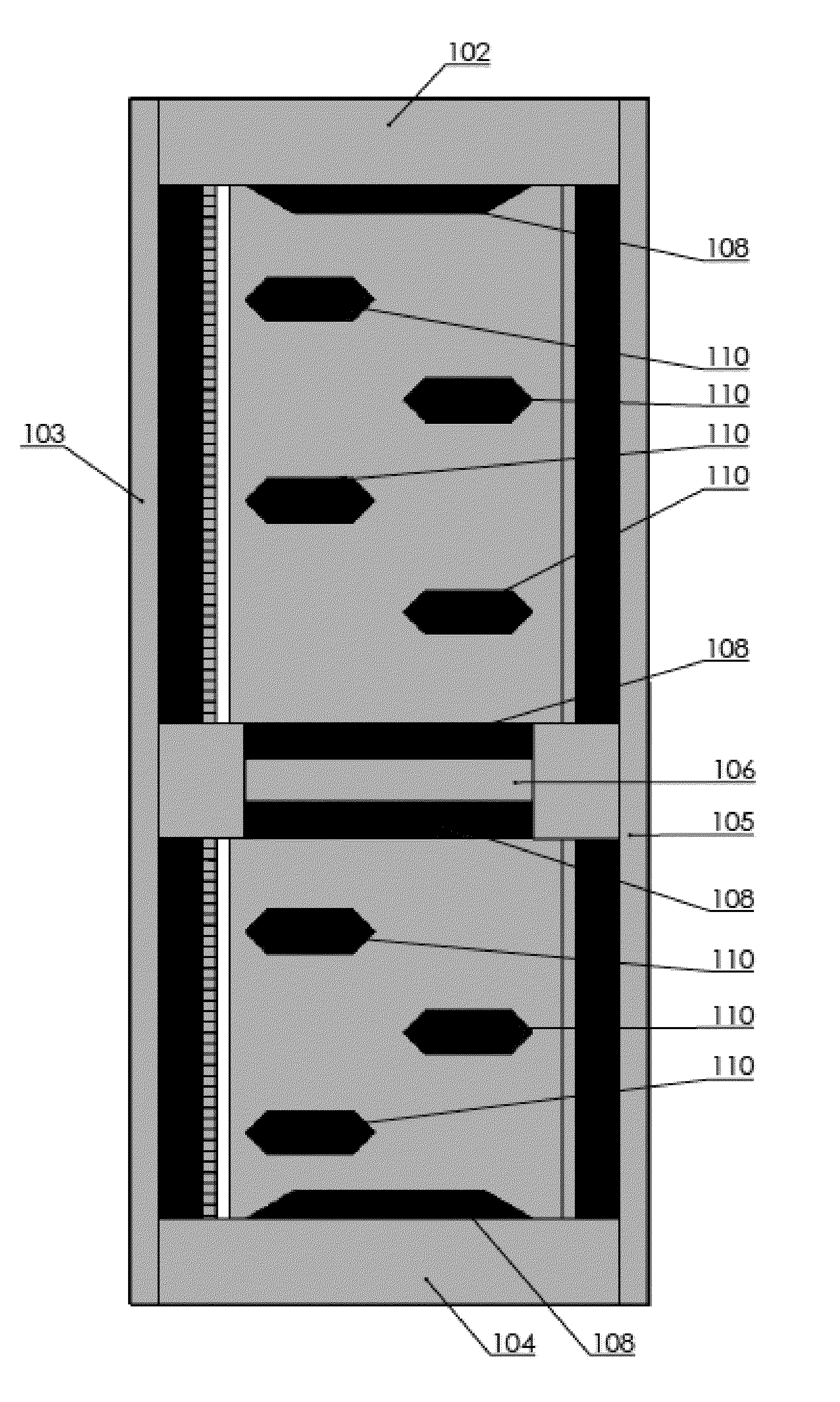 Panel and panel structure for ventilation and both reactive and dissipative sound dampening
