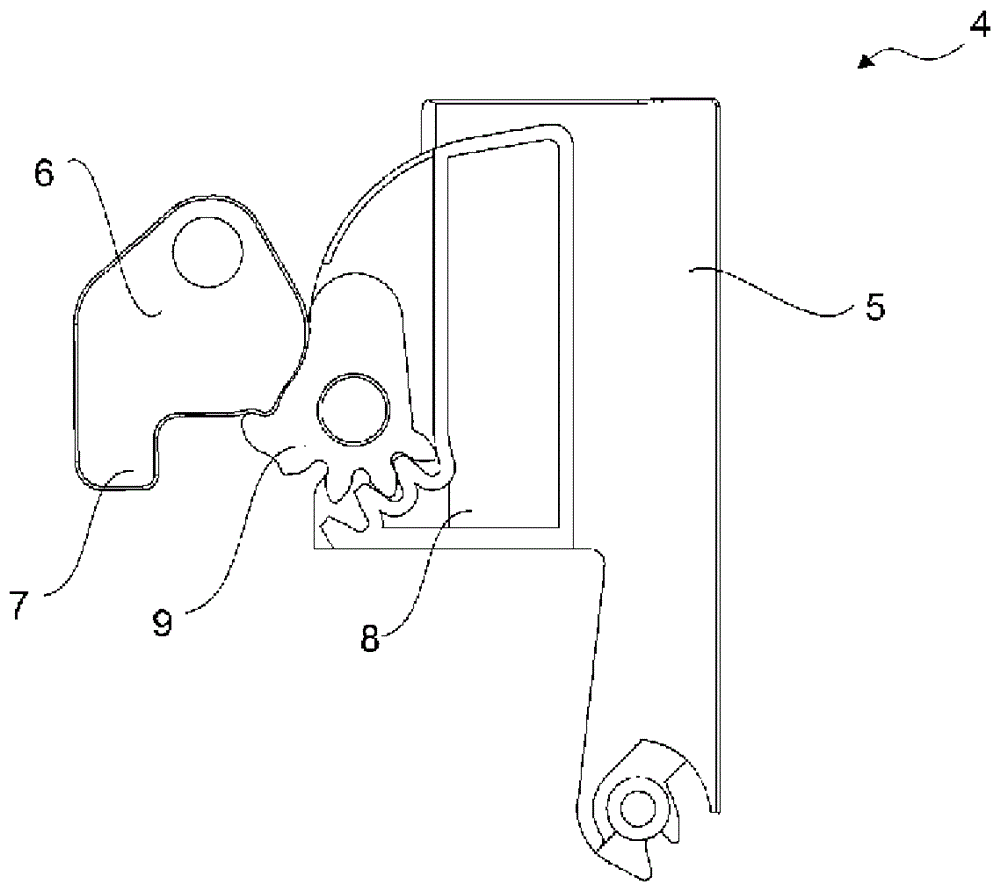 Cooling unit including door opening mechanism