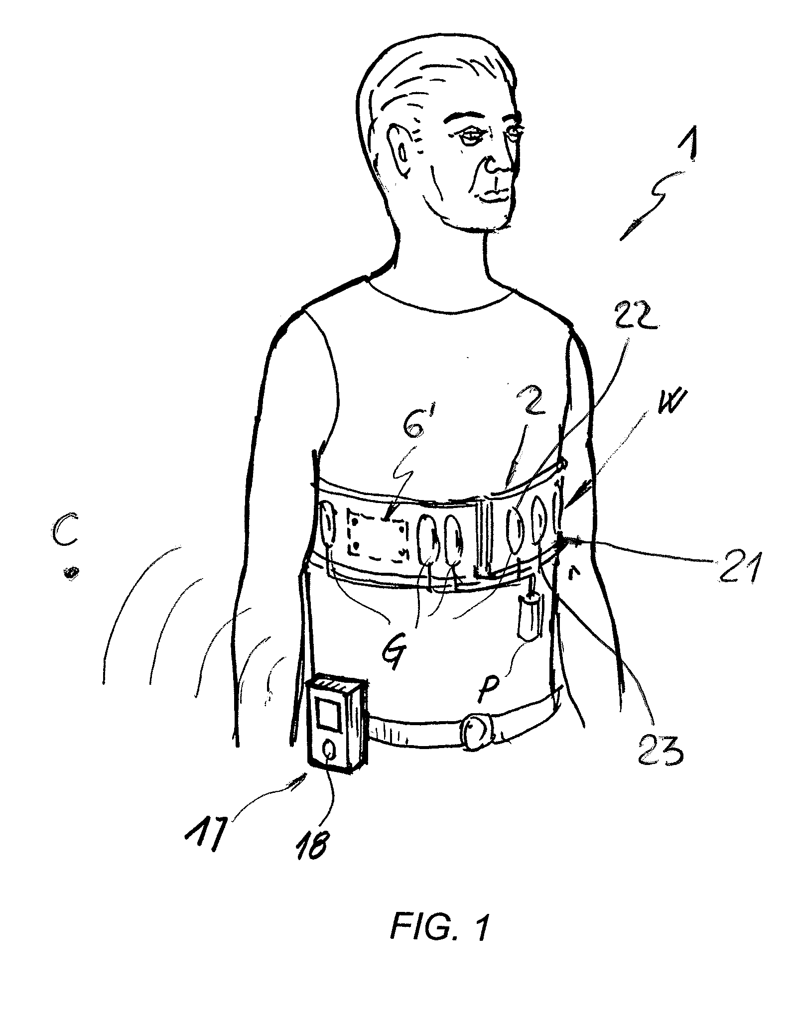 Sensor device for treatment and remote monitoring of vital biological parameters