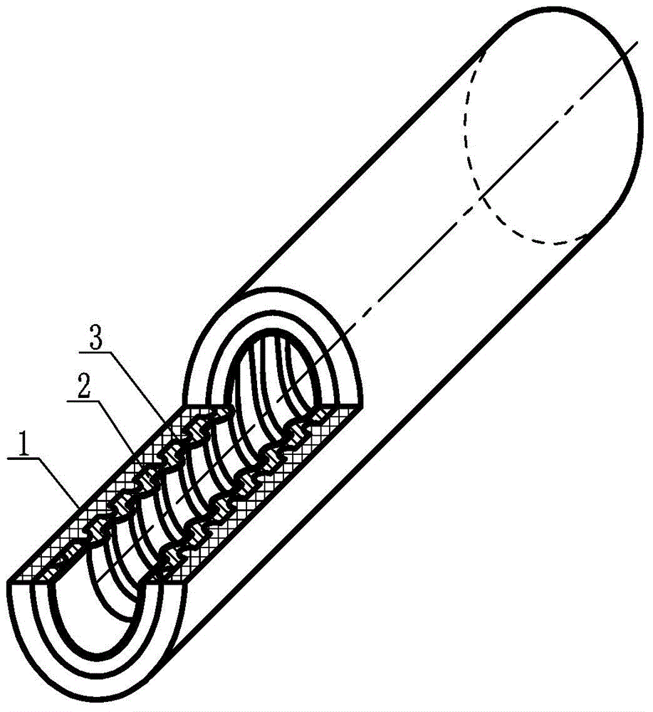 Rigid corrugated composite pipe and manufacturing method of rigid corrugated composite pipe