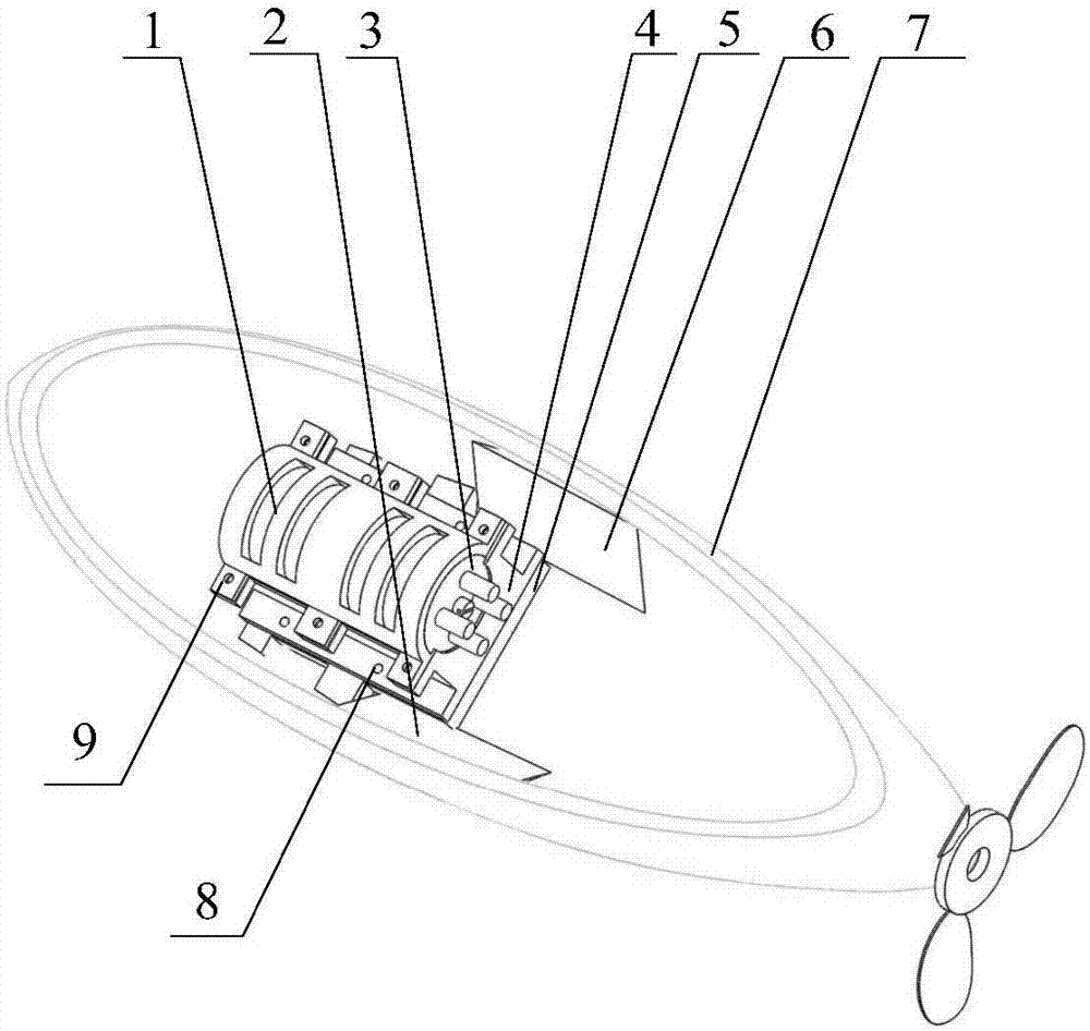 AUV multi-beam sonar carrying device