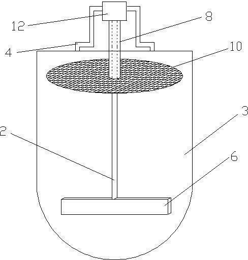 Leaching tank stirring device having defoaming function