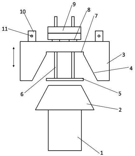 Groove pressing structure of plate bending machine