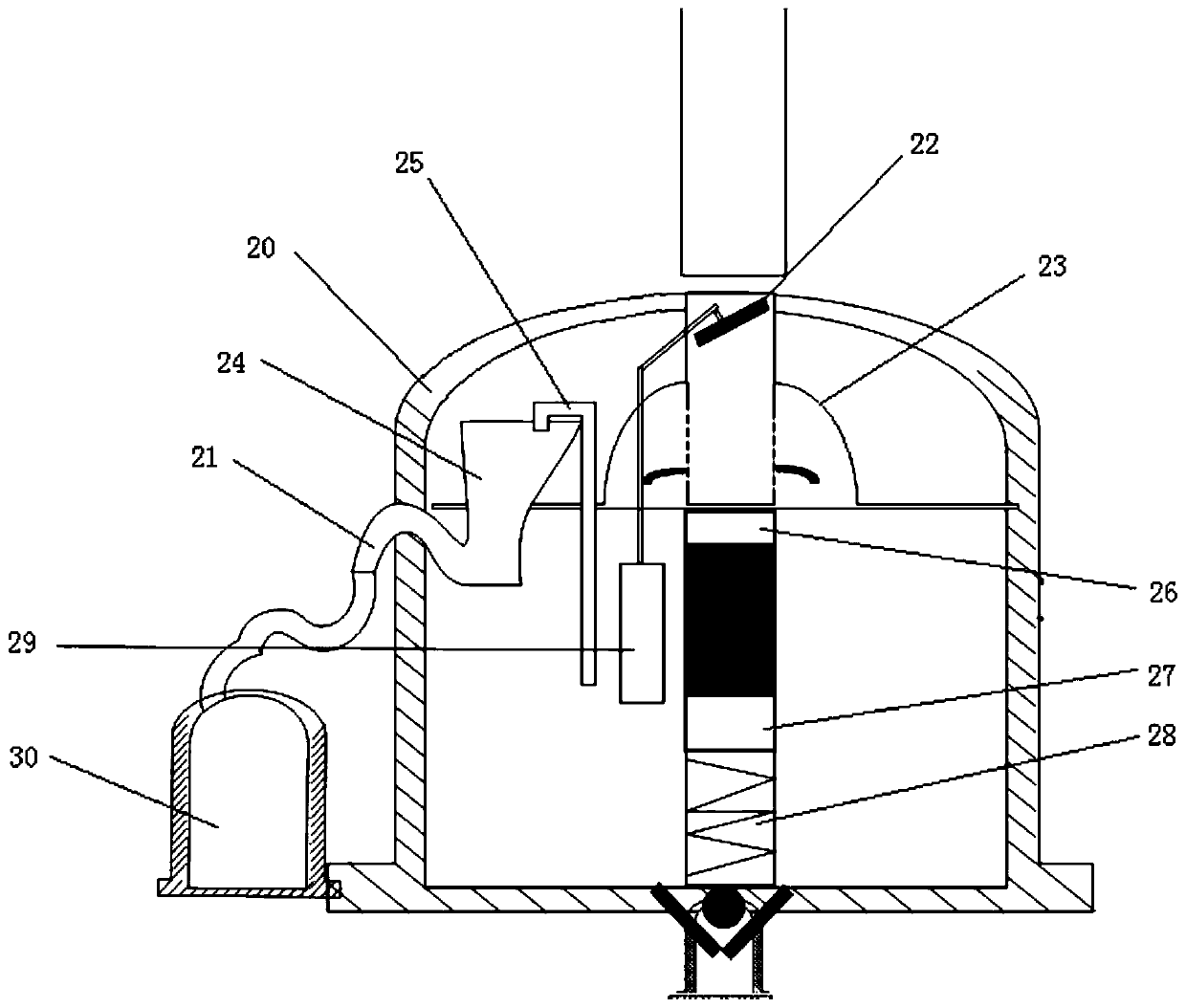 Water removal device for oil storage tank
