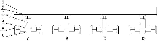 Continuous-walking type hydraulic pushing device