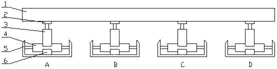 Continuous-walking type hydraulic pushing device