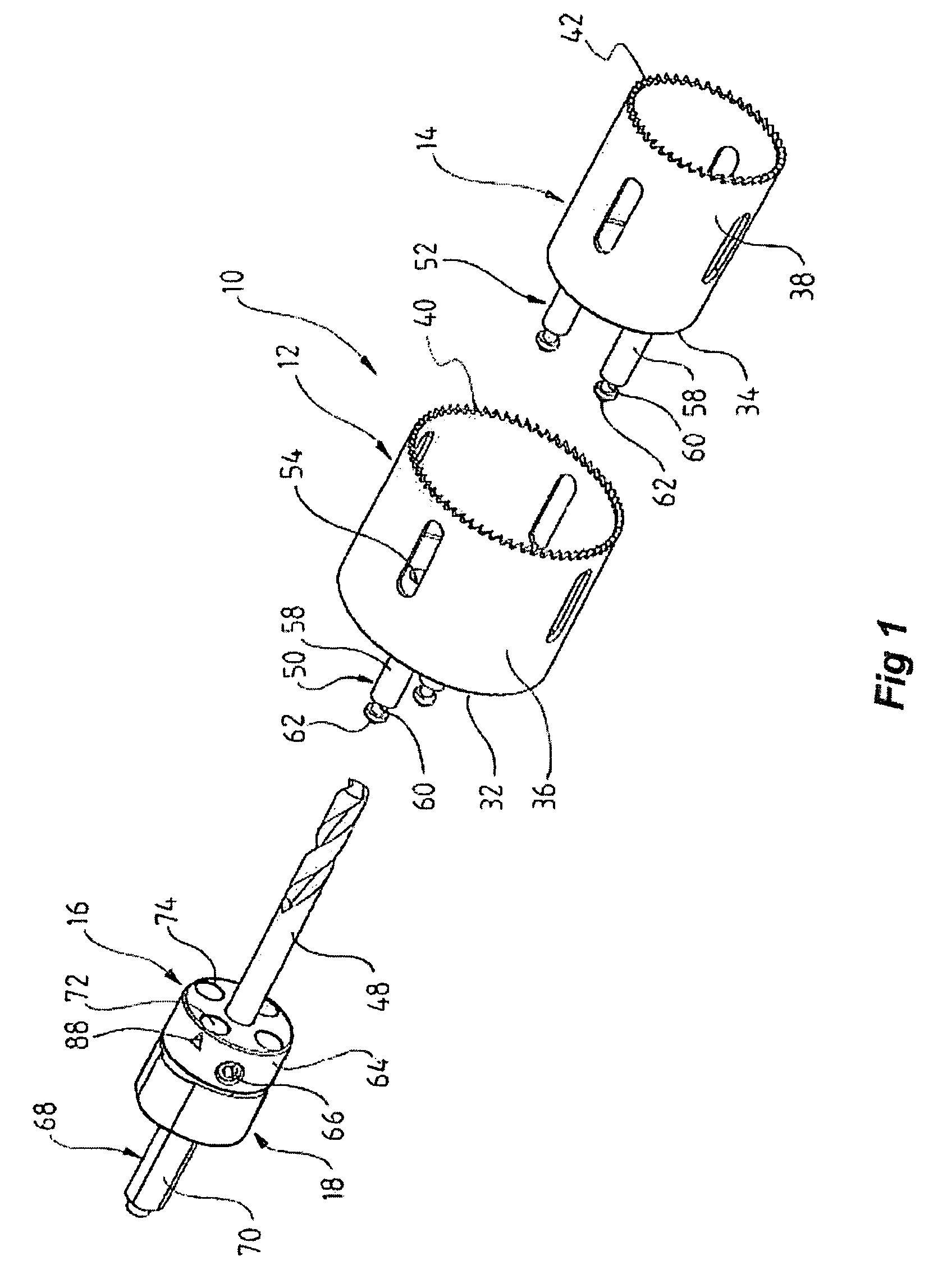 Hole-saw assembly including two hole-saws