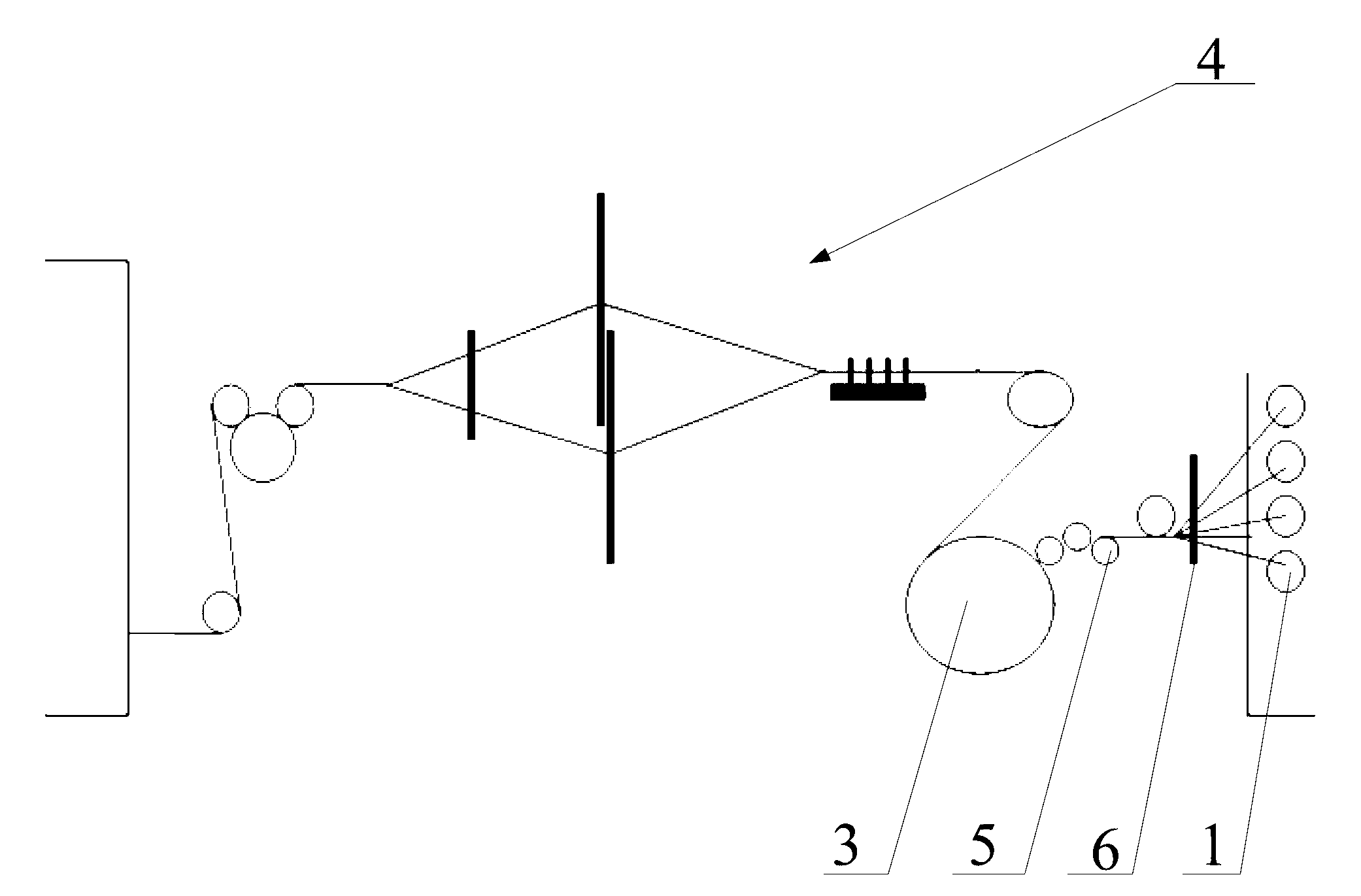 Direct-spinning weaving method and yarn cake drawing equipment