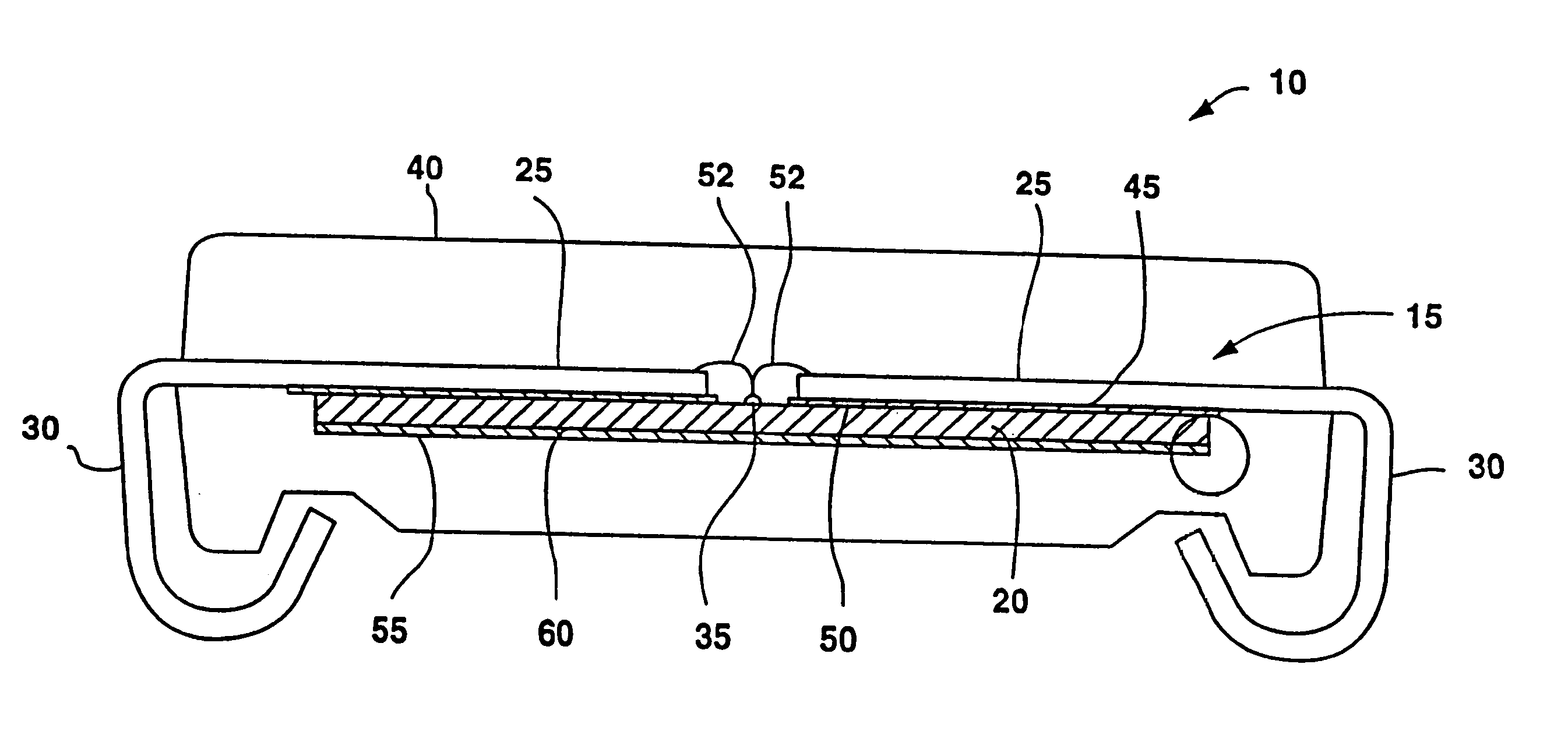 Semiconductor device structure with adhesion-enhanced semiconductor die