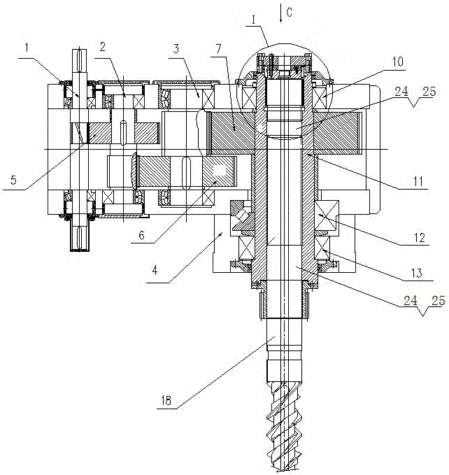Main gearbox assembly of single screw extruder and its application