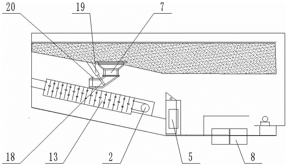 Coal moving resistance device of main inclined shaft loading point