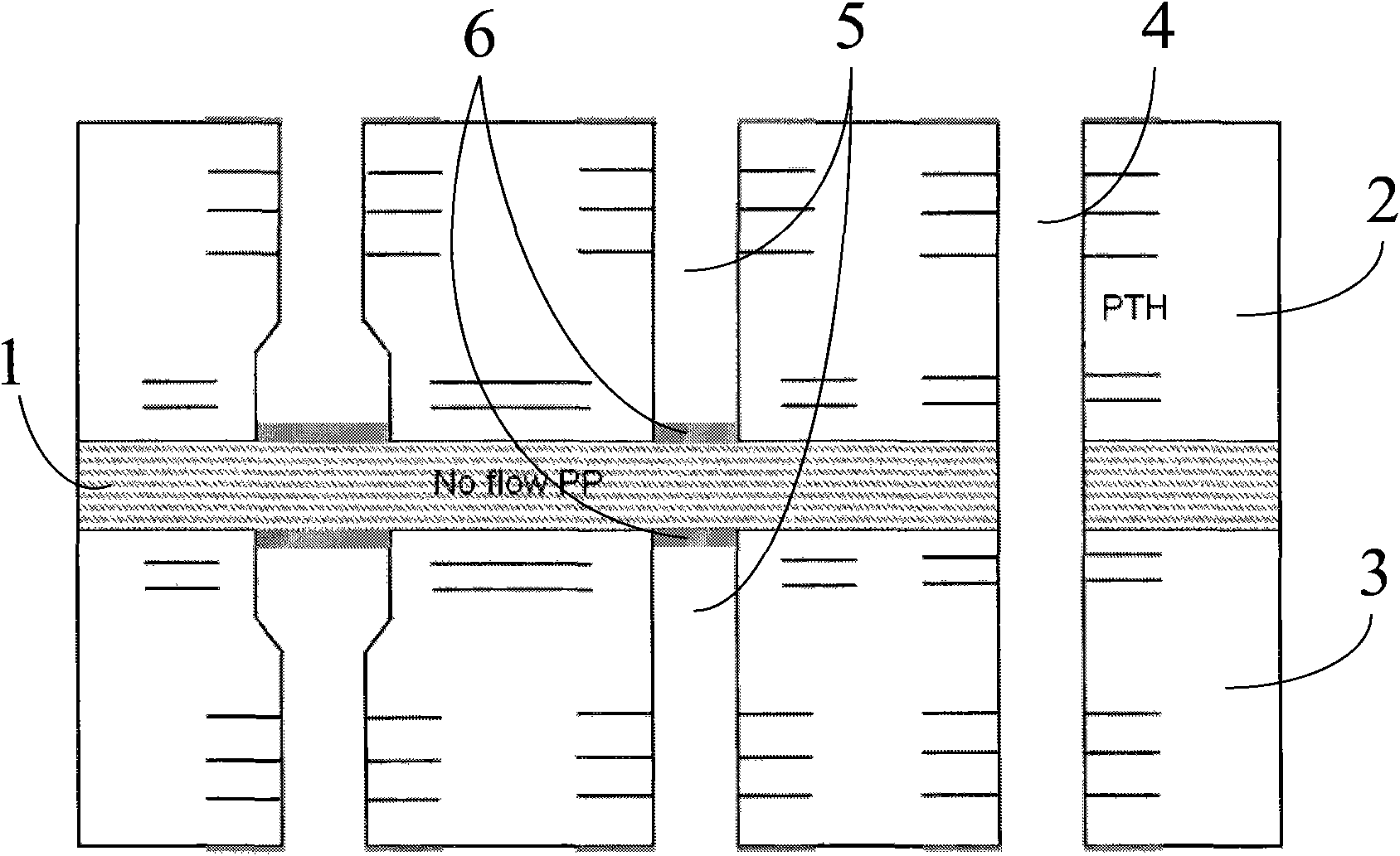 PCB with interconnected blind holes and processing method thereof
