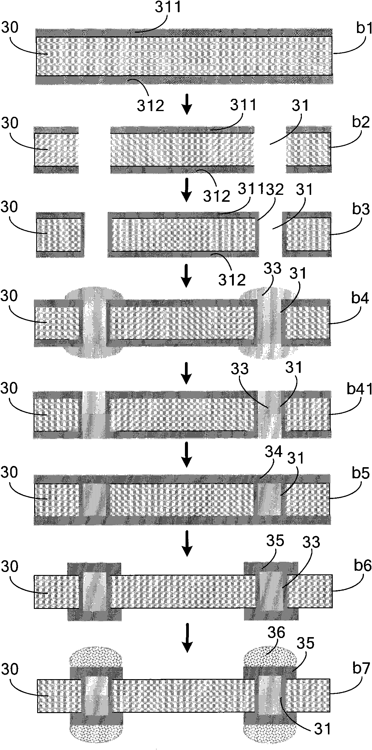 PCB with interconnected blind holes and processing method thereof
