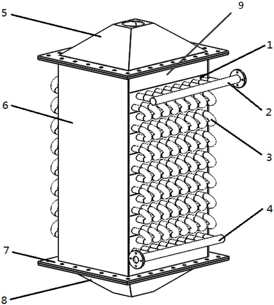 Laminated finned tube heat exchanger