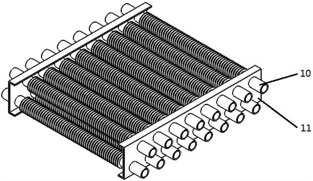 Laminated finned tube heat exchanger