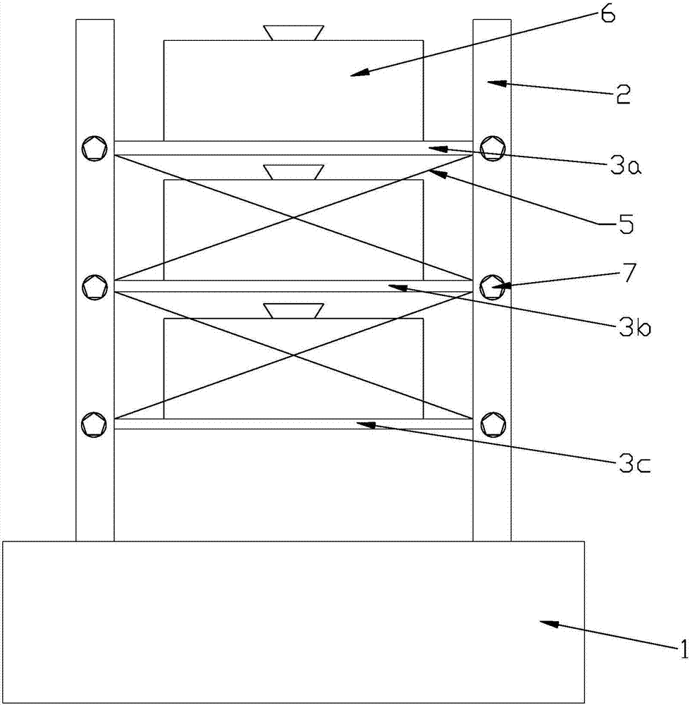 Movable multilayer casting mold frame