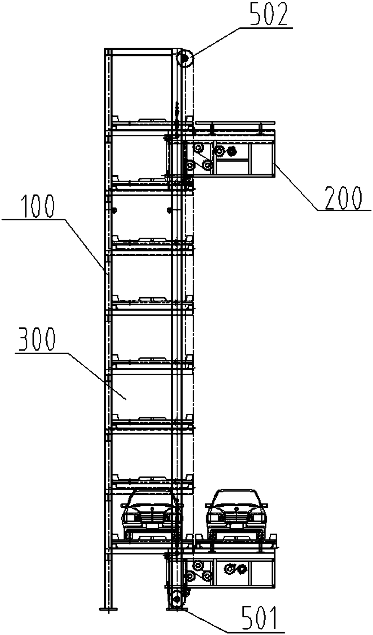 Lifting mechanism of three-dimensional parking garage