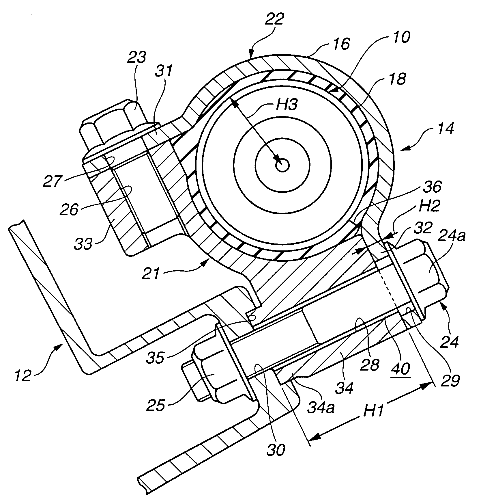 Structure for fixing steering-gear housing