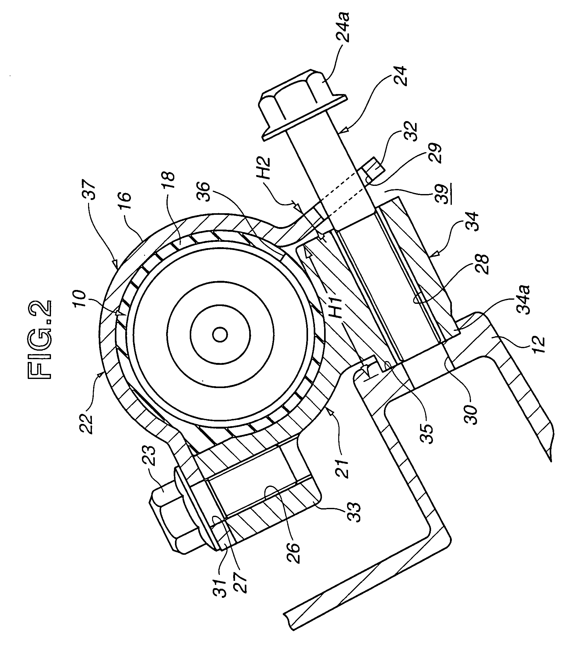 Structure for fixing steering-gear housing