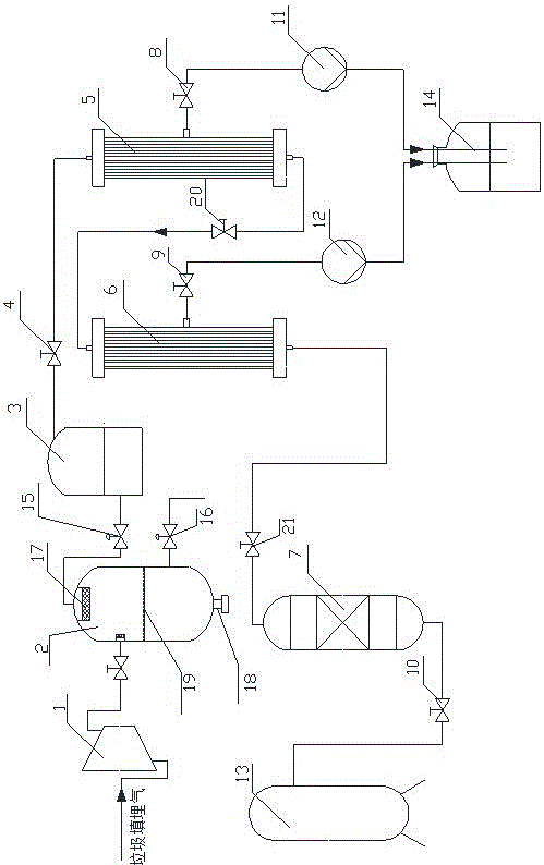 A method and device for removing siloxane in landfill gas/biogas