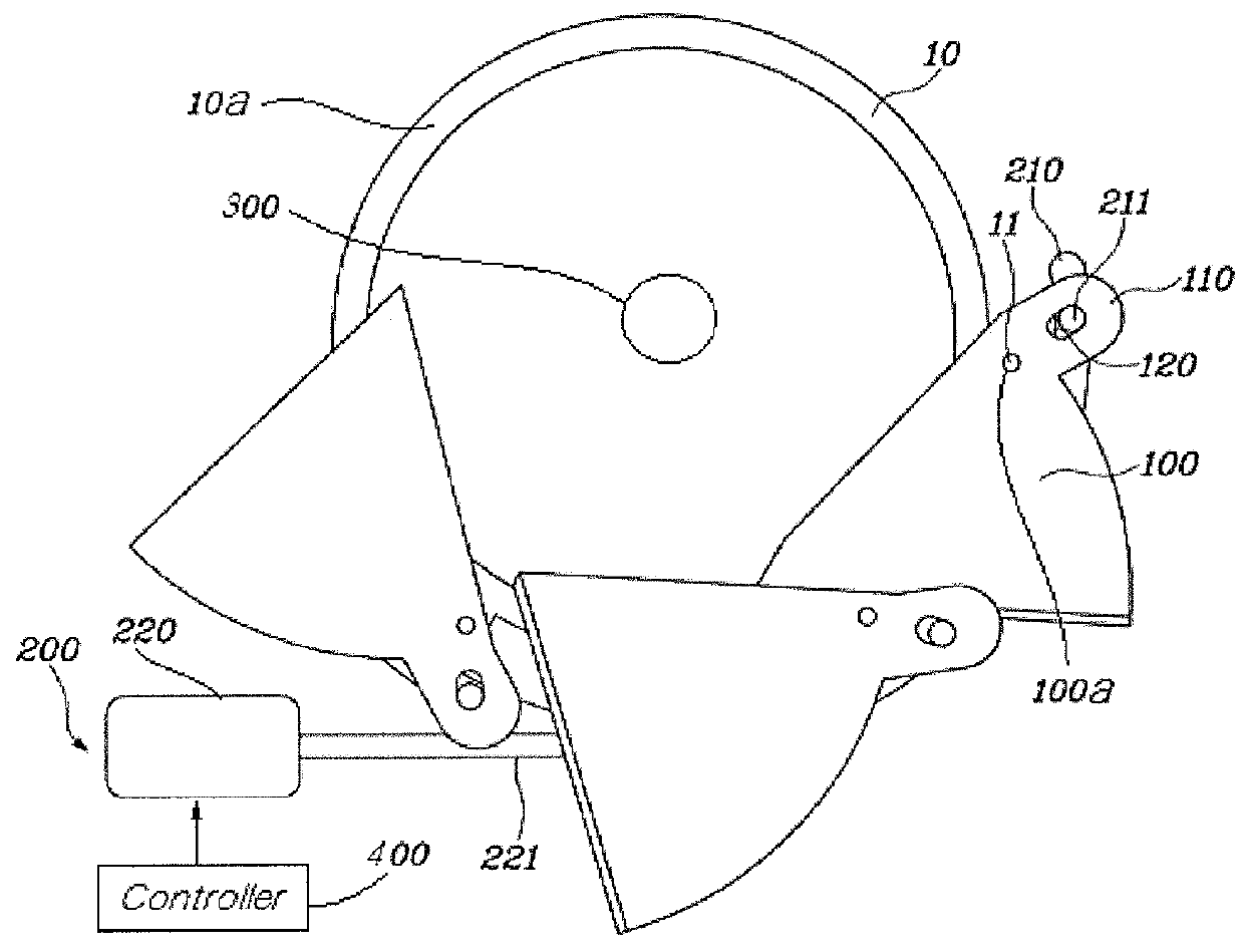 Shielding apparatus for vehicle lamp