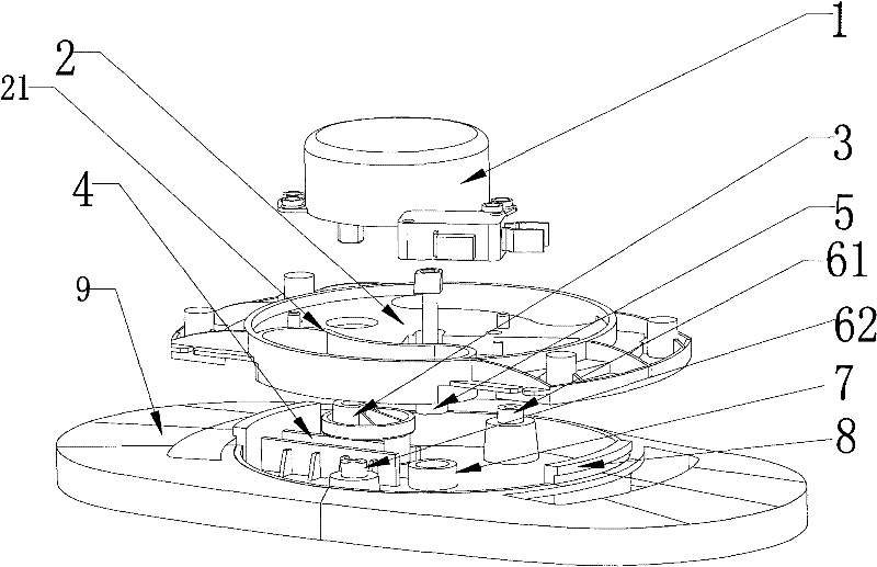 Head oscillating structure of warmer