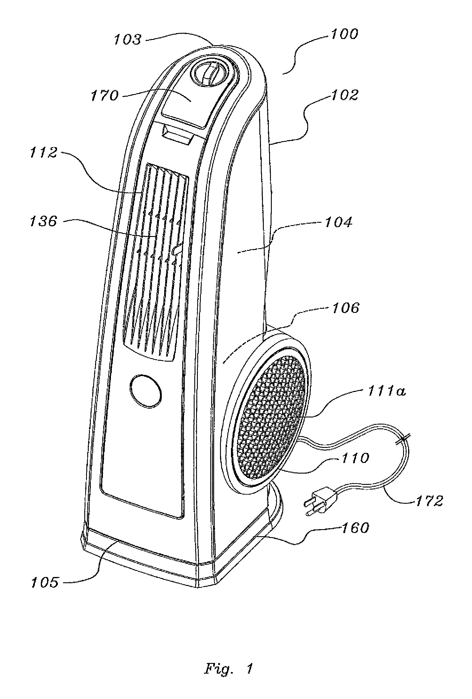 Portable air moving device