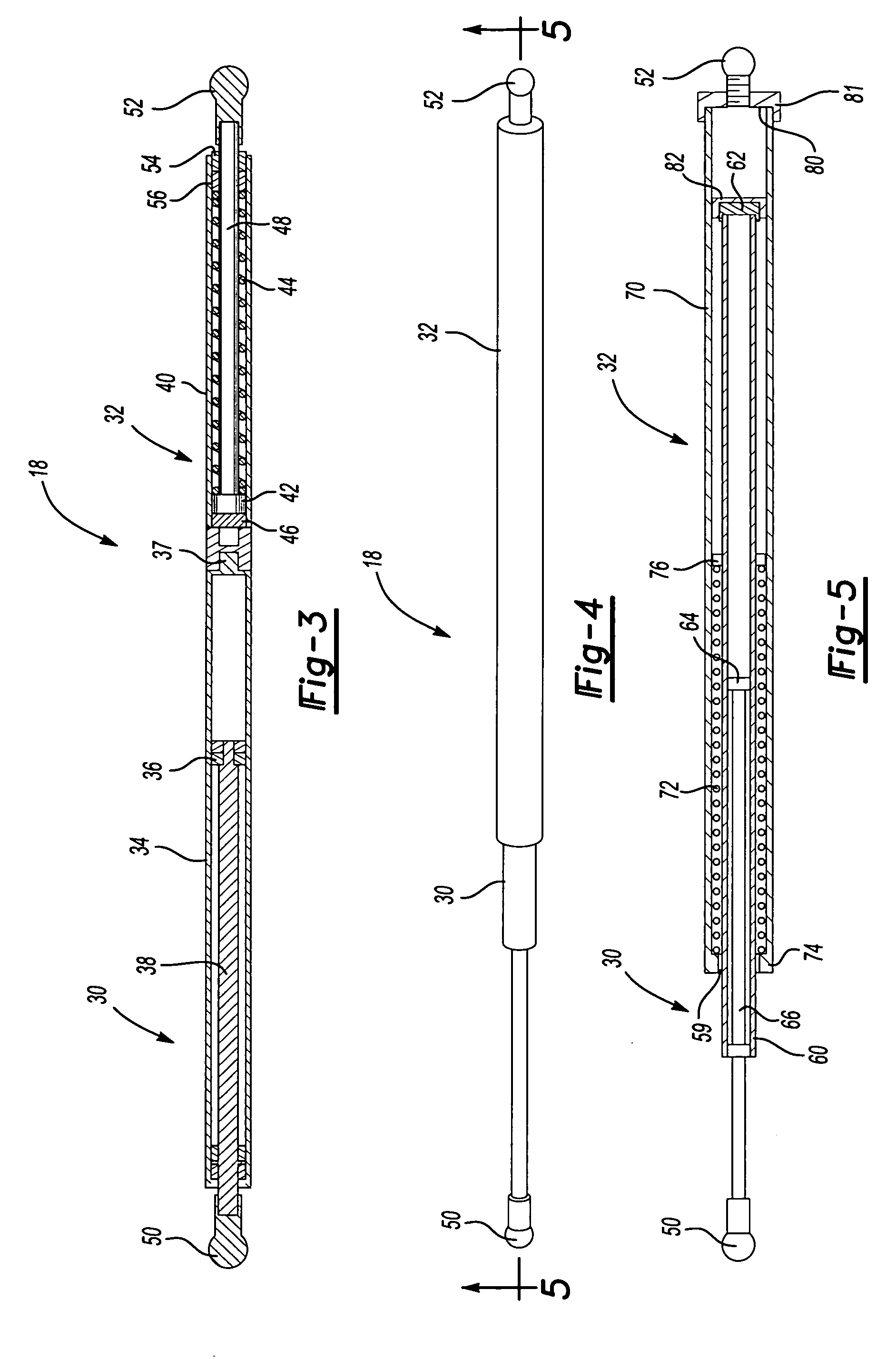 Two-way assist gas spring and retractable spring assembly