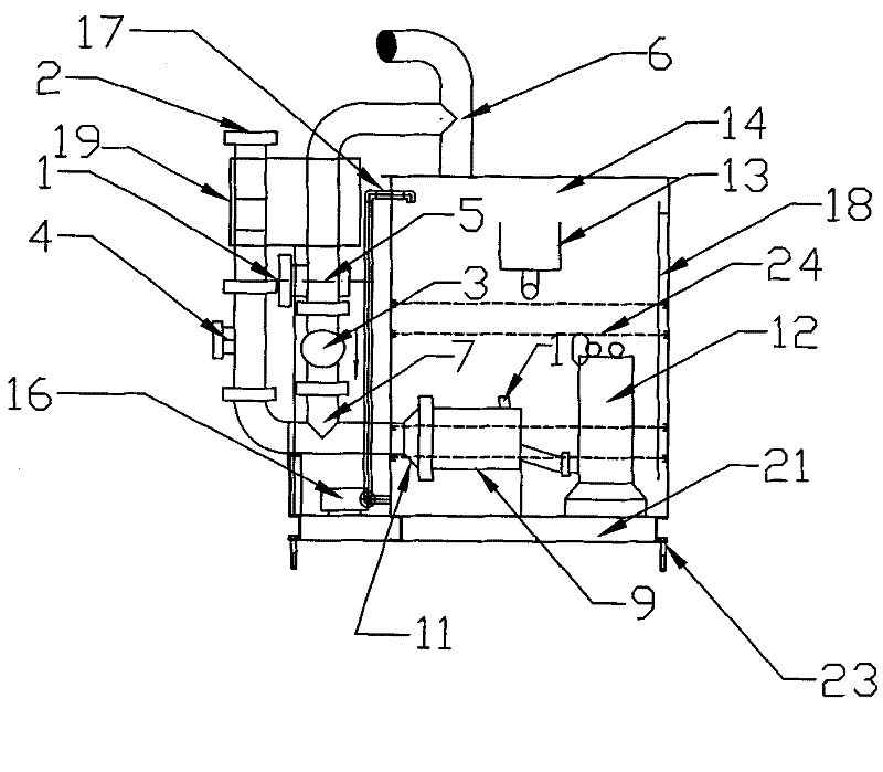 Automatic sewage lifting device with oil-separating apparatus
