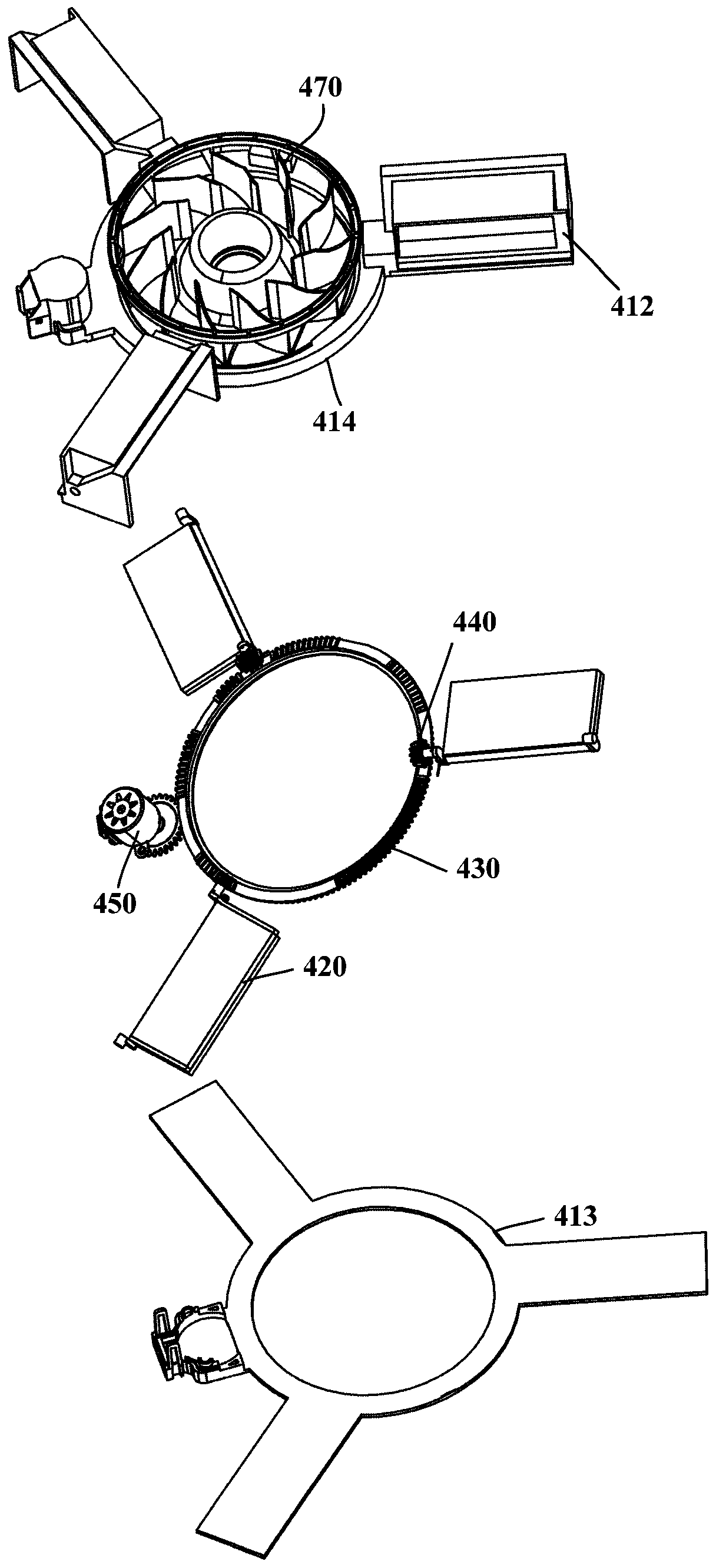 Split air supply device and refrigerator