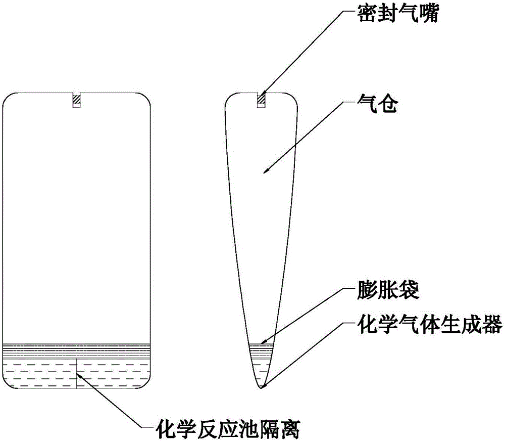 Chemical energy gas collection-output technical method and device