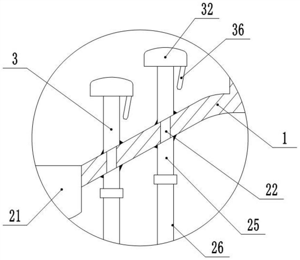 A sorting structure of a quartz sand sorting device