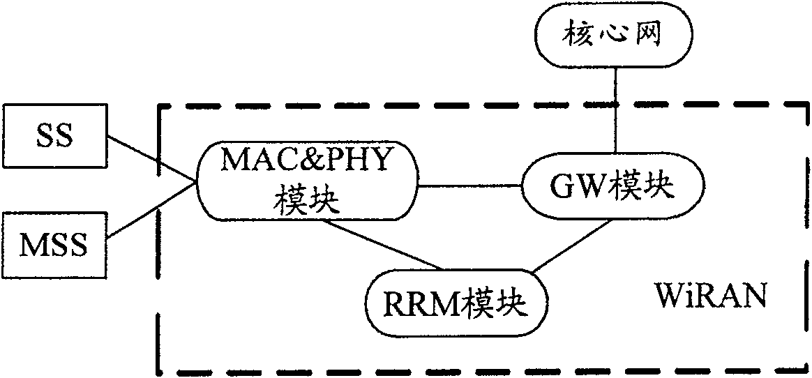 WiMAX system access network and core network access method