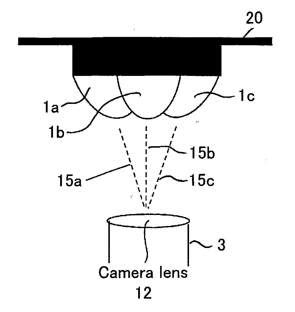Panoramic three-dimensional adapter for an optical instrument and a combination of such an adapter and such an optical instrument